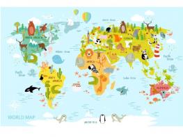 World Map Animals 2