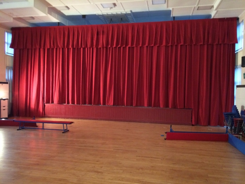 Stage Curtains 2 - Darran Park Primary school, Ferndale