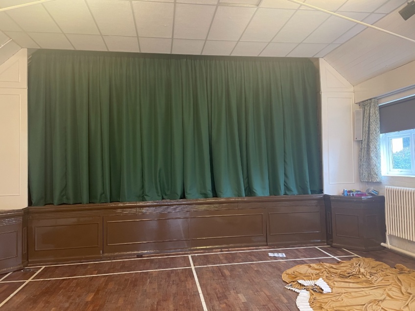 Village Hall Curtains & Blinds - Dorking - New Stage Curtains