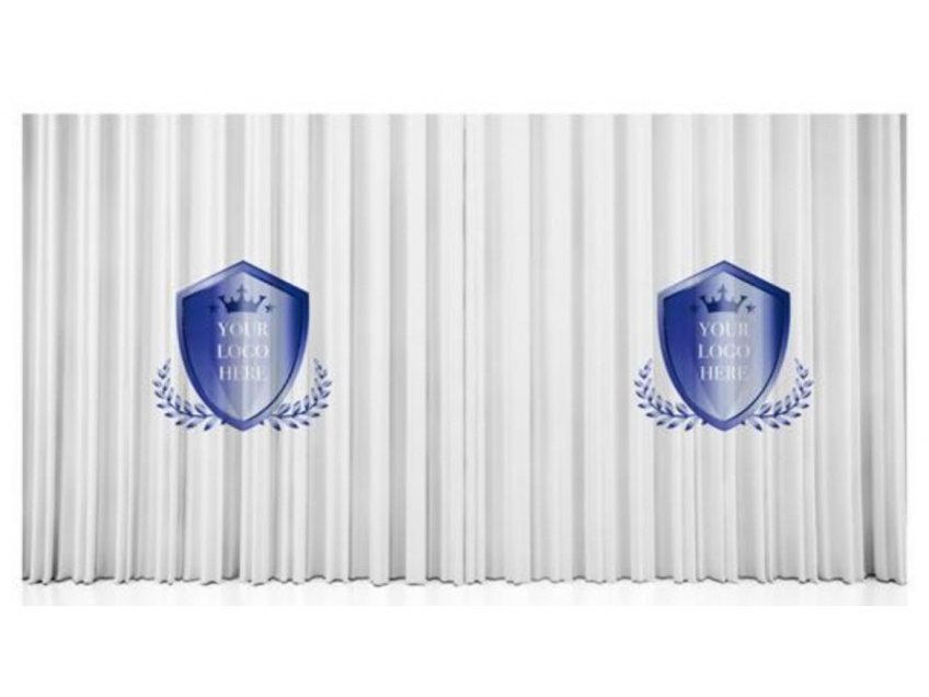 School Logo Curtains for School Halls &amp; Stage Curtains -