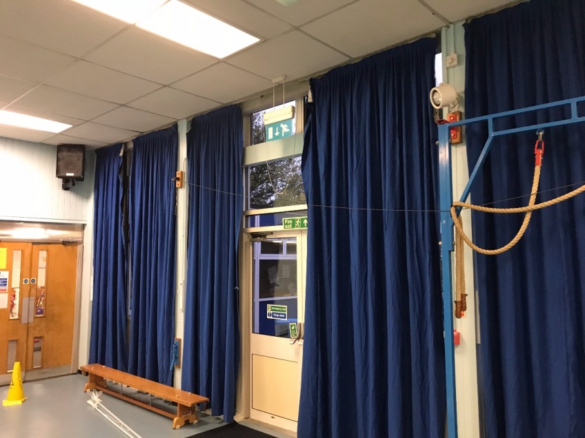 New Primary School Hall Blinds - Leicester - Before