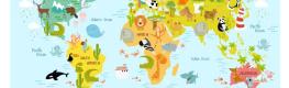 World Map Animals 2