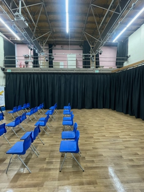 School Hall Curtains->title 2