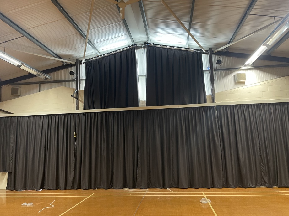 Community Hall Curtains - Needham Market->title 1