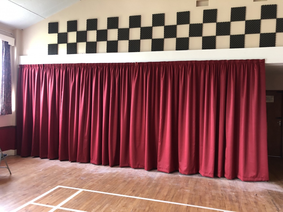 Holme on Spalding Moor Village Hall Curtains->title 1