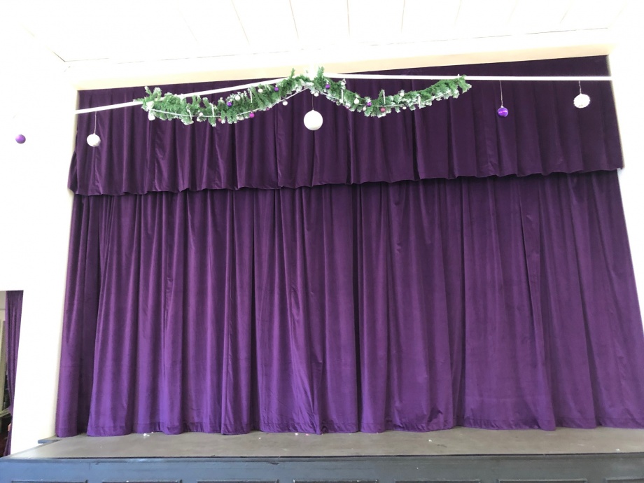 Community Hall Curtains - Hucknall->title 2