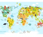 World Map Animals 2